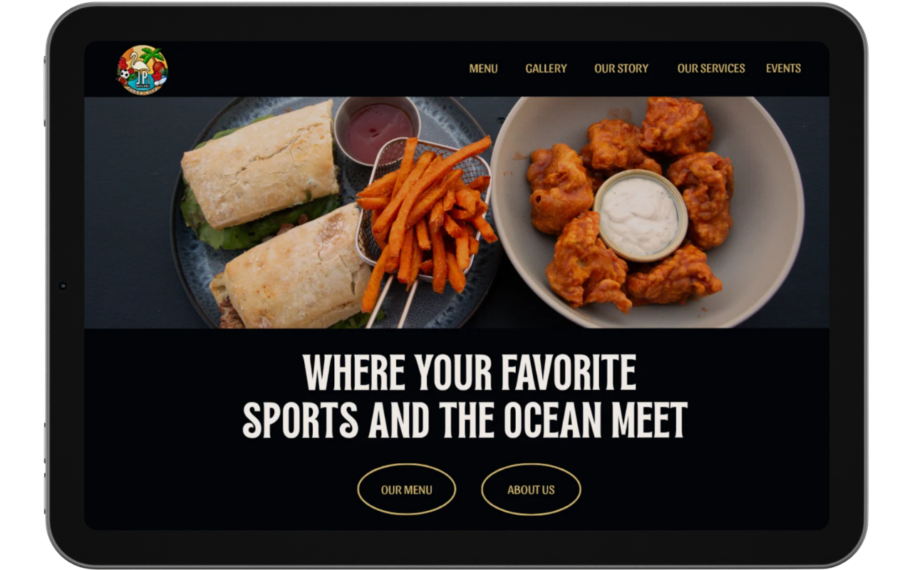 JP's Bar & Grill — diseño web