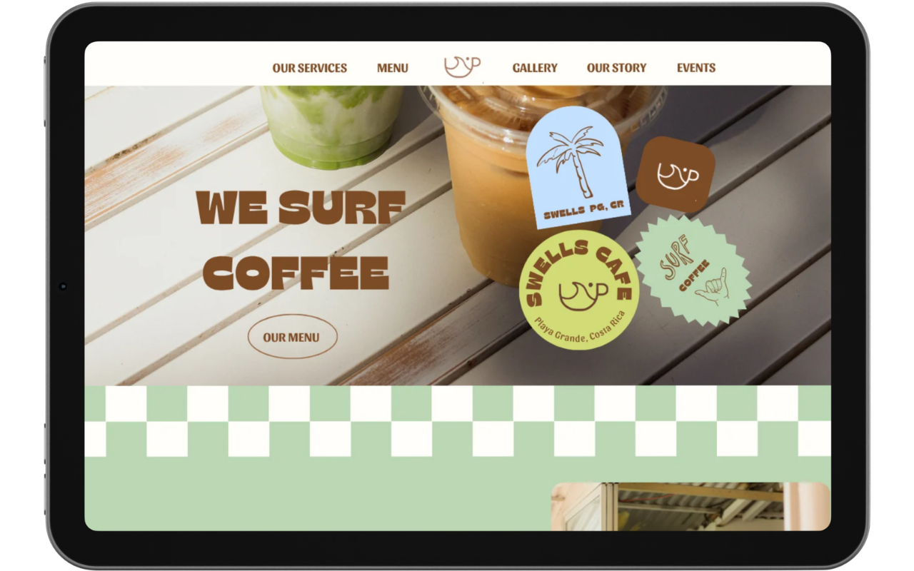 Swells Café — diseño web